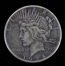 1928 PEACE SILVER DOLLAR KEY DATE COIN