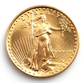 1986 GOLD 1/10 OZT OUNCE AMERICAN EAGLE BU COIN