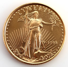 1998 GOLD 1/10 OZT OUNCE AMERICAN EAGLE BU COIN