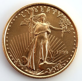 1999 GOLD 1/10 OZT OUNCE AMERICAN EAGLE BU COIN