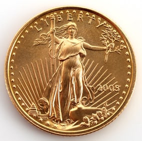 2005 GOLD 1/10 OZT OUNCE AMERICAN EAGLE BU COIN