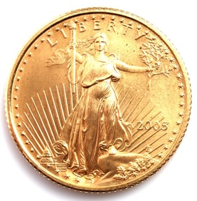 2005 GOLD 1/10 OZT OUNCE AMERICAN EAGLE BU COIN