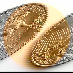 2013 GOLD 1/10 OZT OUNCE AMERICAN EAGLE BU COIN: Brilliant Uncirculated. This lot reserves at melt.