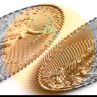 2021 HALF OUNCE GOLD AMERICAN EAGLE COIN: BU. Electronically tested. Guaranteed. This lot has a reserve.