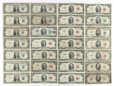 US CURRENCY SILVER CERT BLUE SEAL $72 FACE