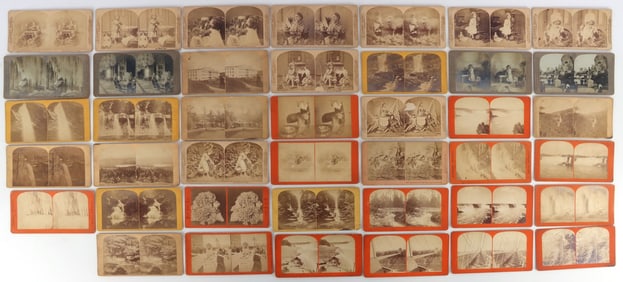 42 CHILDREN'S STEREOSCOPE CARDS MELANDER & BRO.