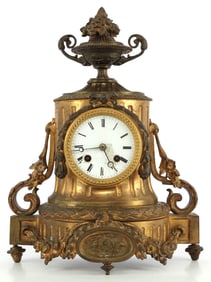 CLASSICAL GILDED BRONZE MANTLE CLOCK