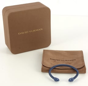 DAVID YURMAN CLASSIC CABLE 4MM BRACELET INDIGO