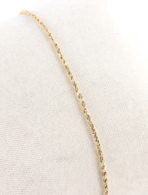 14K GOLD ROPE CHAIN BRACELET