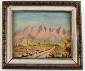 GRACE VAN SCIVER MINIATURE PAINTING DESERT SCENE