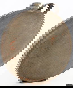 US CIVIL WAR UNUSUALLY LARGE CANTEEN: Possibly Confederate. Screw top. 9 3/8 X 1 1/4 inches. Period: Civil War & Indian Wars