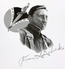 WWII US FRANK GABRESKI AUTOGRAPHED PRINT SKETCH