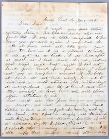 CIVIL WAR ALS NEW YEAR LETTER KENTUCKY SOLDIER