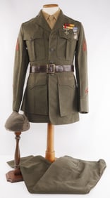 WWII US MARINE CORPS NAMED SERVICE UNIFORM
