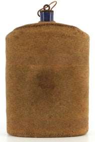 WWI BRITISH ARMY ENAMEL & CLOTH CANTEEN FLASK