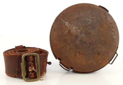WWI BRITISH MESS KIT WITH BELT