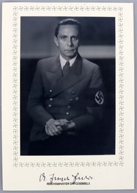 WWII GERMAN THIRD REICH JOSEPH GOEBBELS AUTOGRAPH