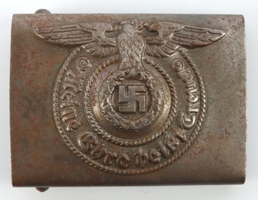 WWII GERMAN THIRD REICH SS EM ENLISTED BELT BUCKLE