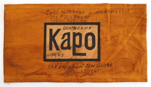 WWII GERMAN DEATH CAMP KAPO ARMBAND GI BRINGBACK