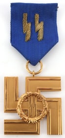 WWII GERMAN THIRD REICH SS 25 YEAR SERVICE MEDAL