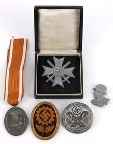 LOT OF 5 WWII GERMAN THIRD REICH ASSORTED BADGES