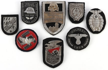 LOT 8 WWII GERMAN THIRD REICH ORGANIZATION SHIELDS