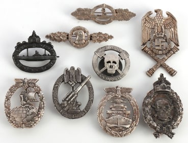 LOT 9 WWII GERMAN BADGES KRIEGSMARINE LUFTWAFFE