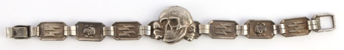 WWII GERMAN THIRD REICH SS TOTENKOPF BRACELET