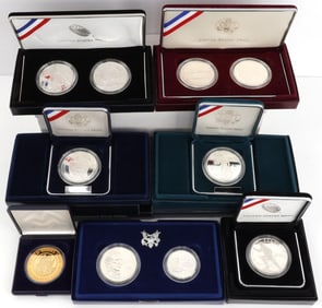 LOT OF 7 SILVER COMMEMORATIVE COINS US MILITARY