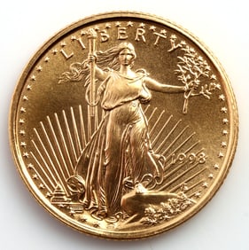 1998 GOLD 1/10 OZT OUNCE AMERICAN EAGLE BU COIN
