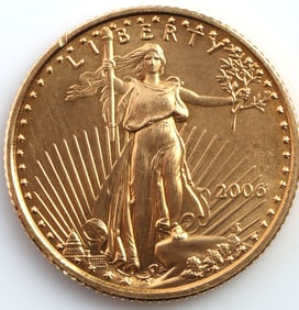 2006 GOLD 1/10 OZT OUNCE AMERICAN EAGLE BU COIN