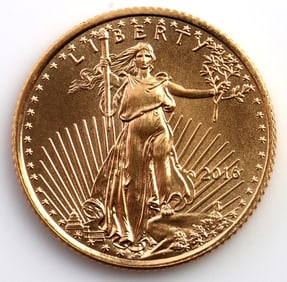 2016 GOLD 1/10 OZT OUNCE AMERICAN EAGLE BU COIN