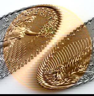 2016 GOLD 1/10 OZT OUNCE AMERICAN EAGLE BU COIN: Brilliant uncirculated. This lot reserves at melt.