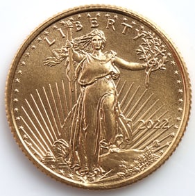 2022 GOLD 1/10 OZT OUNCE AMERICAN EAGLE BU COIN