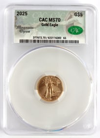 2025 GOLD 1/10 OZT OUNCE AMERICAN EAGLE MS70 COIN