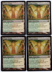 LOT OF 4 TEMPLE GARDEN MAGIC THE GATHERING FOIL