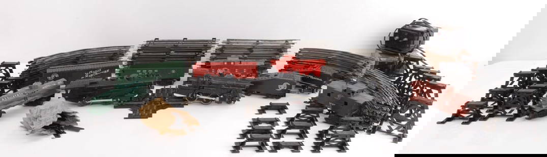 TRAIN SET LIONEL & MAR LOCO TRACK CARS & CONTROLS: Untested. As photographed. Sold "as is."