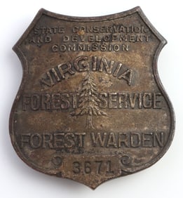 VIRGINIA FOREST SERVICE GAME WARDEN BADGE