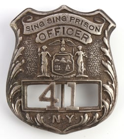 SING SING PRISON OFFICER OBSOLETE BADGE