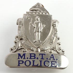 M.B.T.A. TRANSIT POLICE OBSOLETE CAP BADGE
