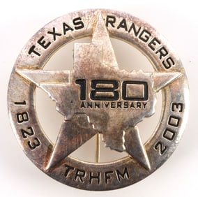 TEXAS RANGER 180 ANNIVERSARY OBSOLETE BADGE