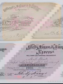 WELLS FARGO 1903 COMPLIMENTARY ANNUAL PASS