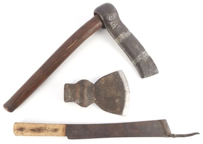 PRIMITIVE TOOL LOT AX HEAD SHAVER KNIFE