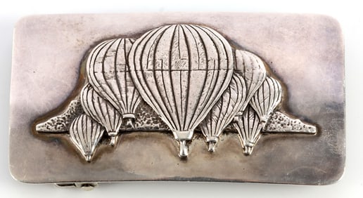 GL STUDIO STERLING SILVER BALLOON BELT BUCKLE