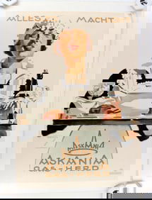 ADVERTISEMENT POSTER FOR ASKANIA GAS OVENS