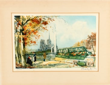 CHARLES BLONDIN NOTRE DAME MARKET LITHOGRAPH