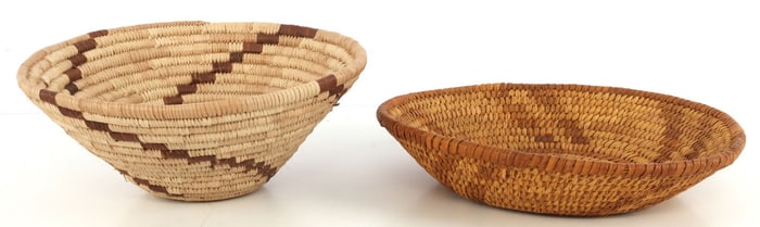 LOT OF 2 NATIVE AMERICAN SOUTHWEST NAVAJO BASKETS
