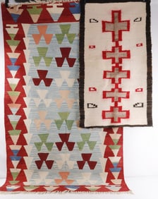LOT OF 2 SOUTHWEST NAVAJO STYLE RUGS