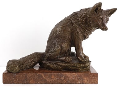 AMERICAN SCHOOL 20TH CENTURY BRONZE FOX 2/35 AM 81
