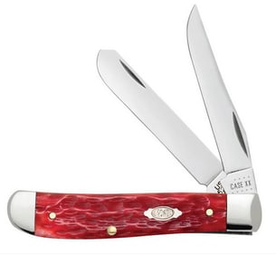 CASE XX DARK RED BONE PEACH SEED JIG MINI TRAPPER